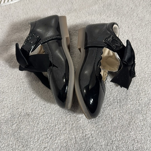 Girls shoes Black Baby Shoes with Bow design size 21 US 5.5 special occasion - Picture 2 of 6